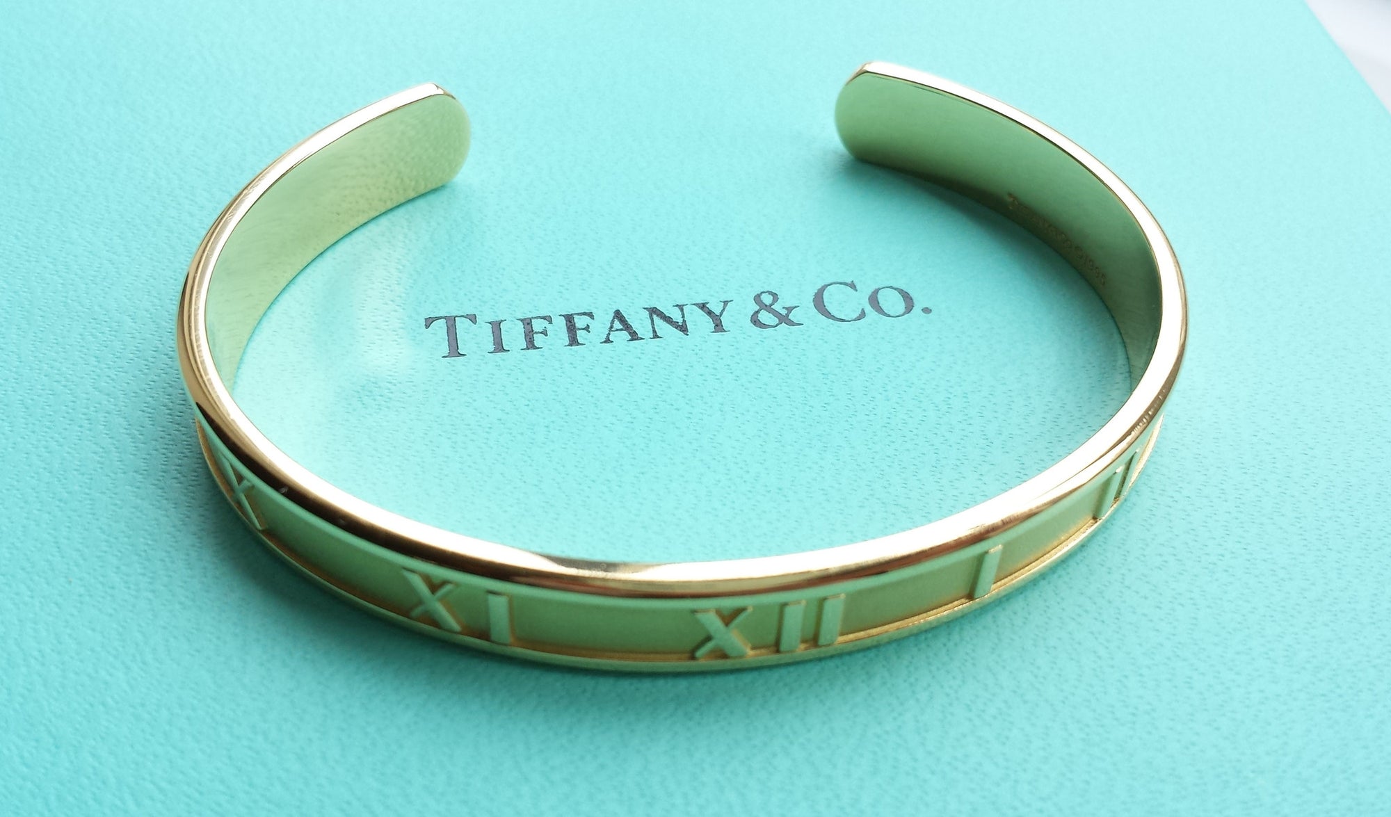 Tiffany & Co. Atlas Open Cuff Bracelet / Bangle in 18K Yellow Gold ...
