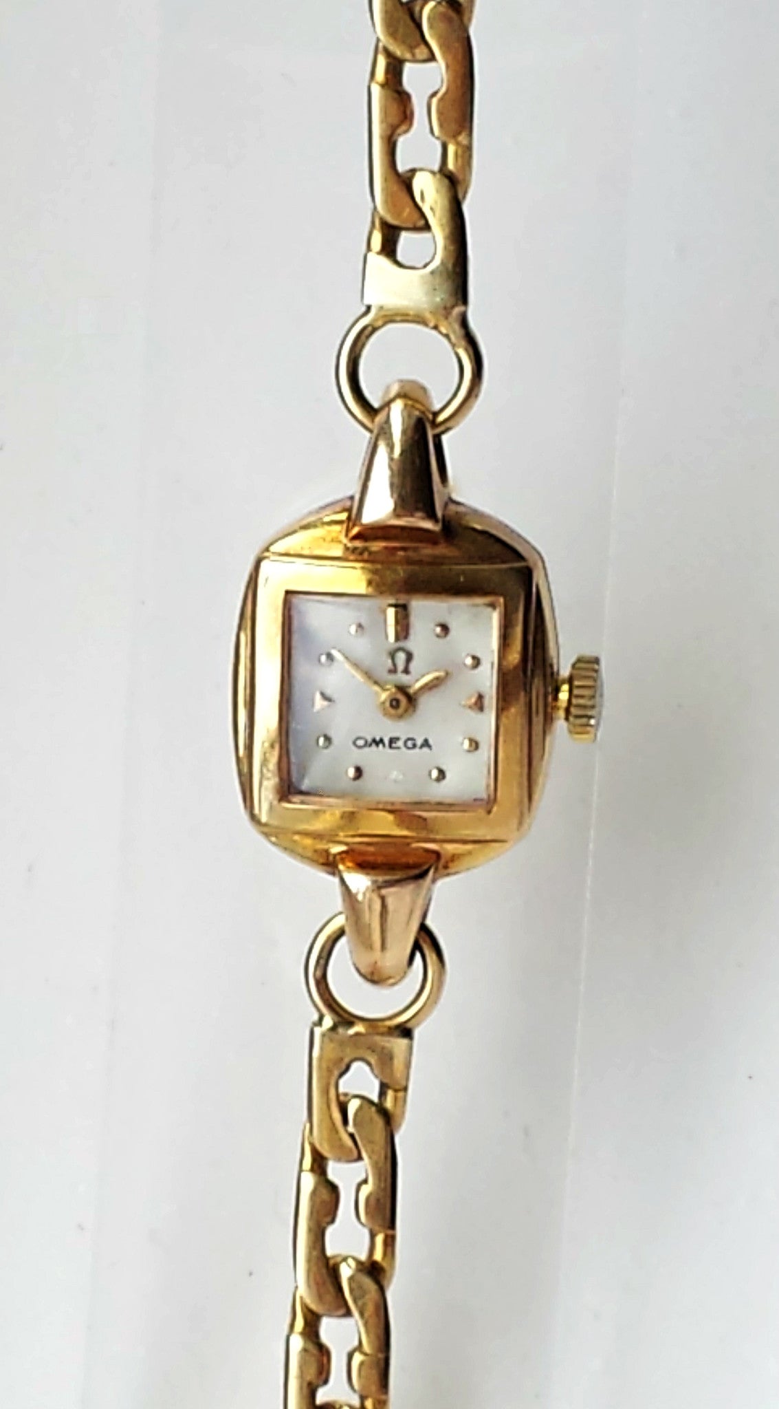 Vintage 1950s Omega 9ct Solid Gold Ladies' Cocktail Watch, 17 Jewel Mo ...