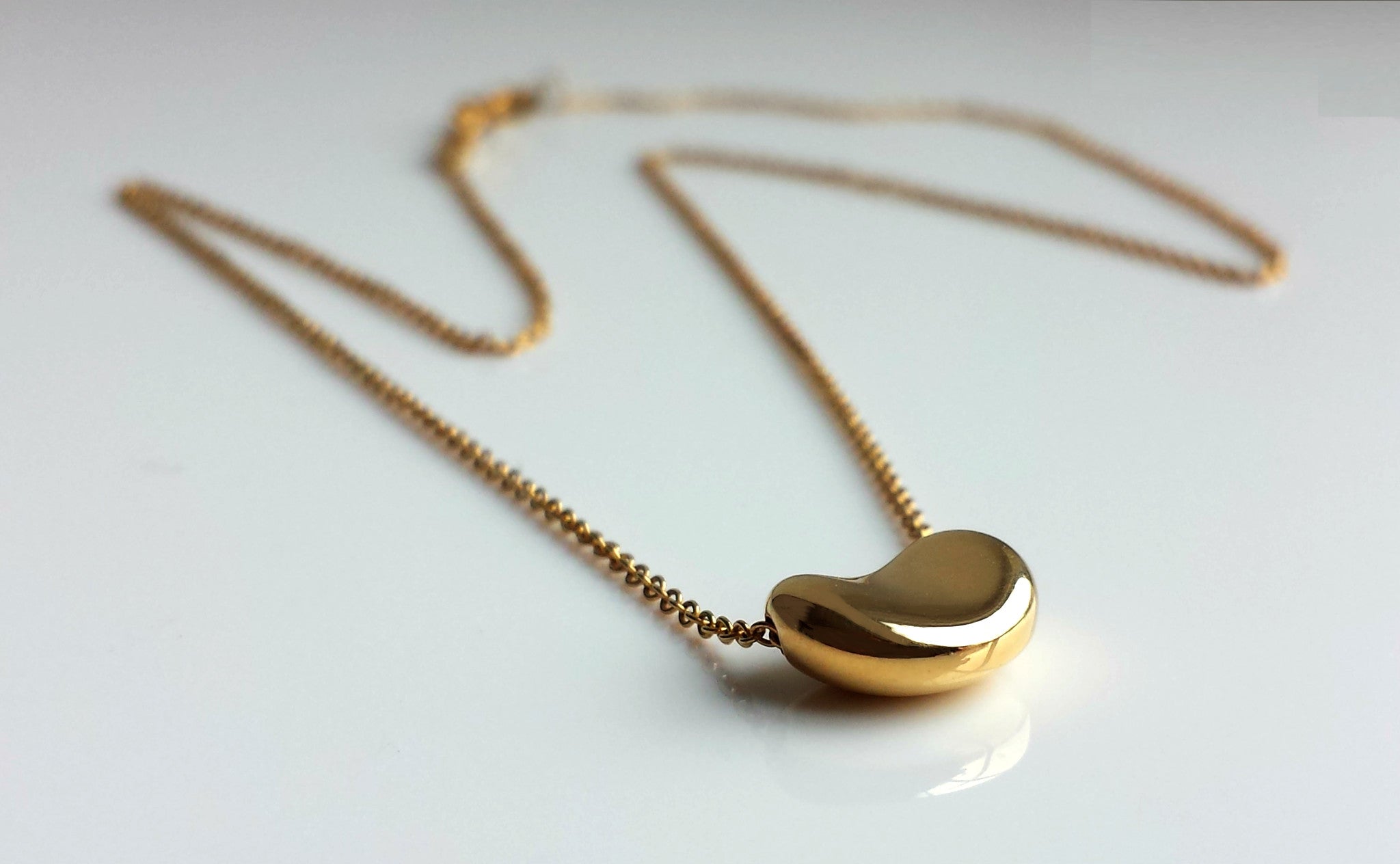 tiffany bean necklace gold