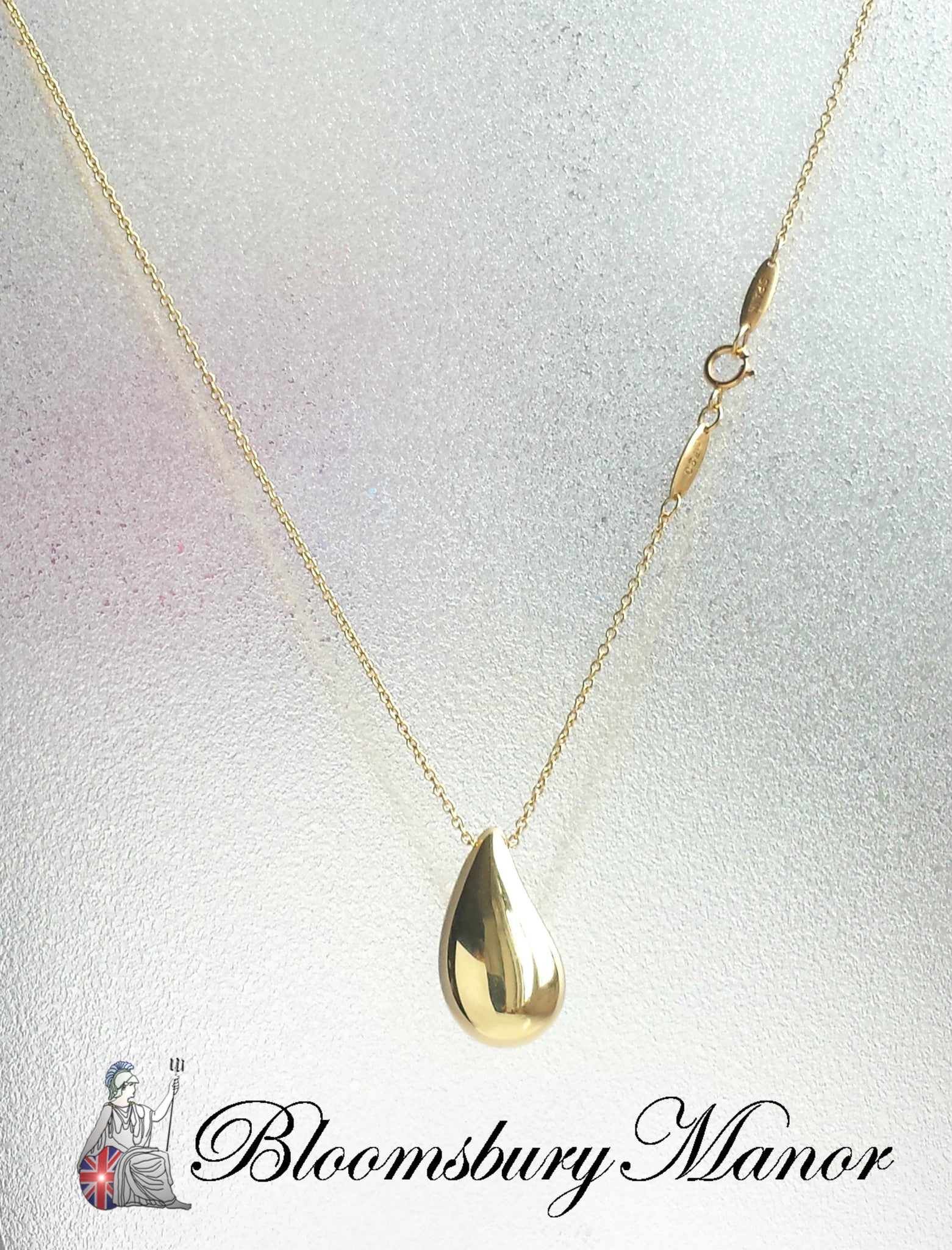 tiffany teardrop necklace gold