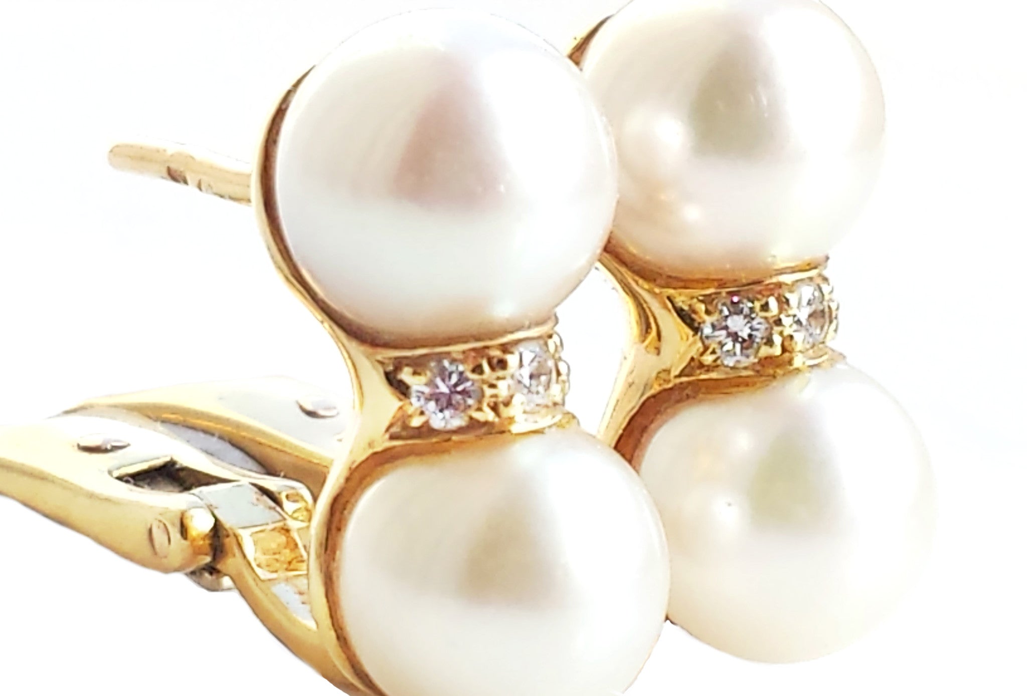 vintage cartier pearl earrings