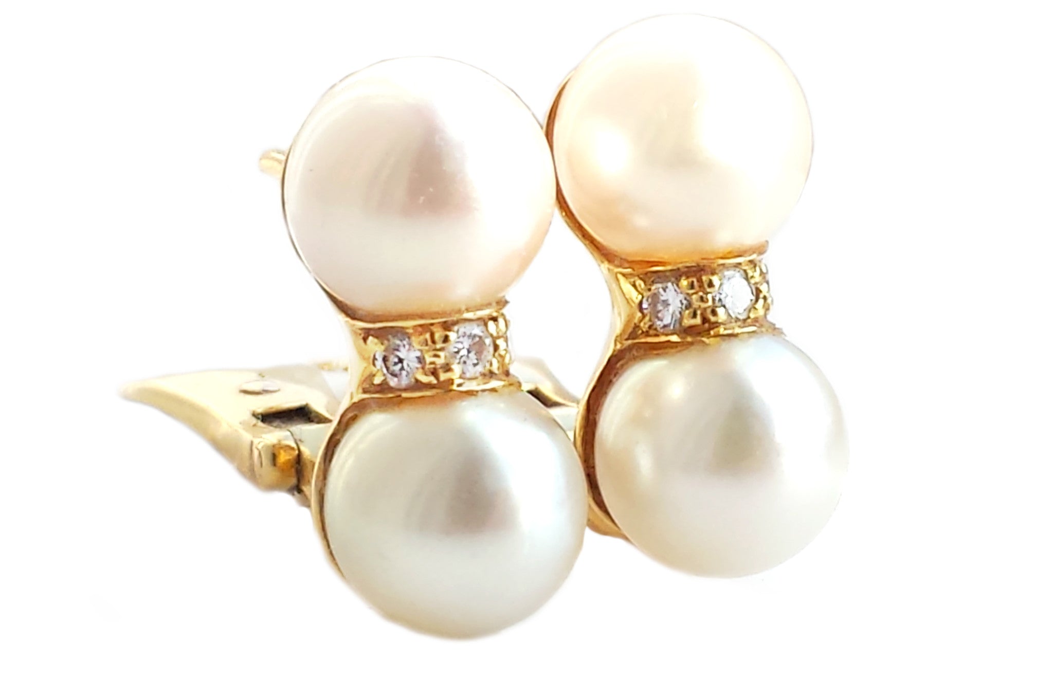 vintage cartier pearl earrings