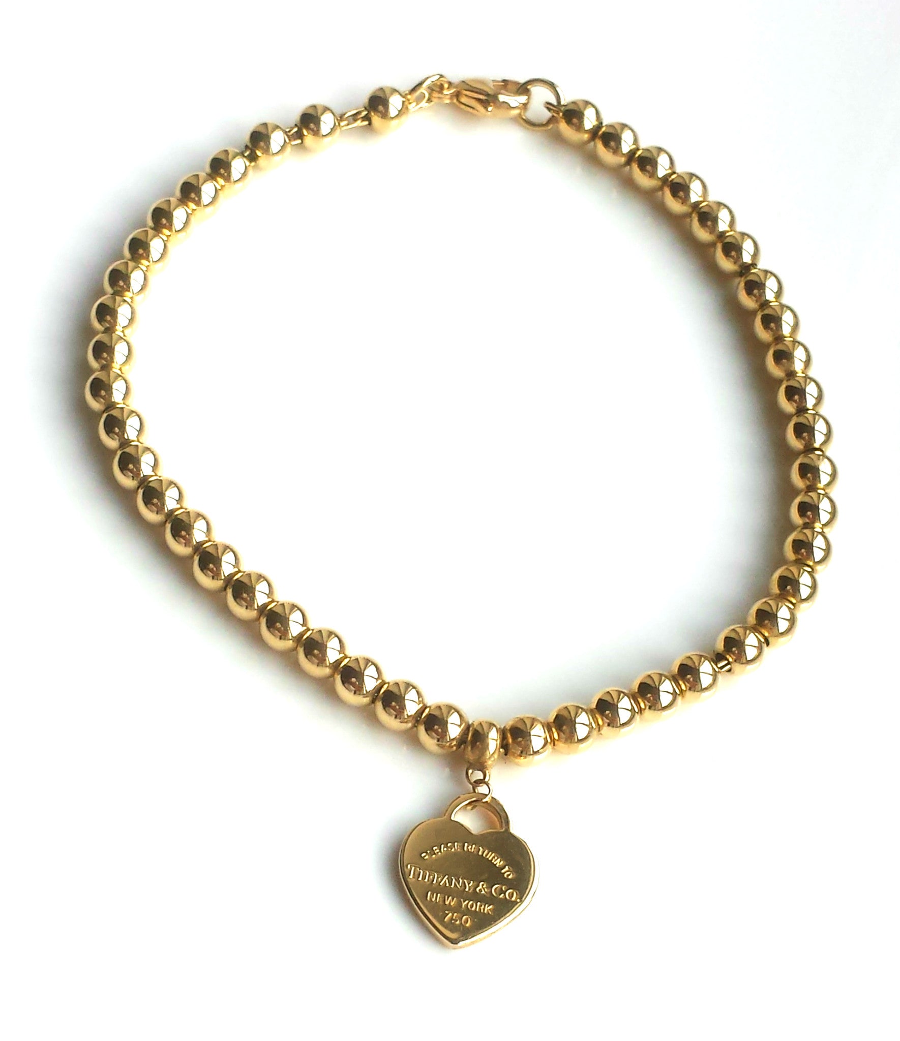 tiffany gold bead bracelet