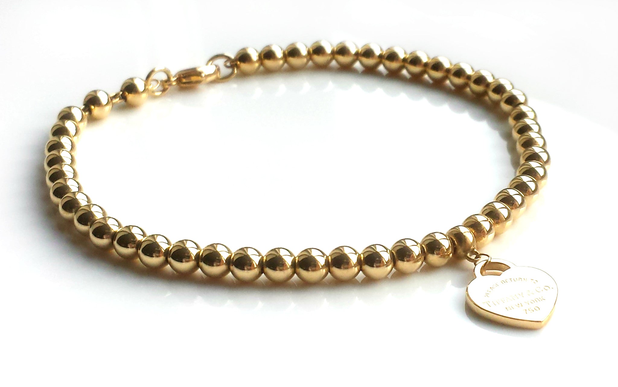 tiffany and co gold bead bracelet