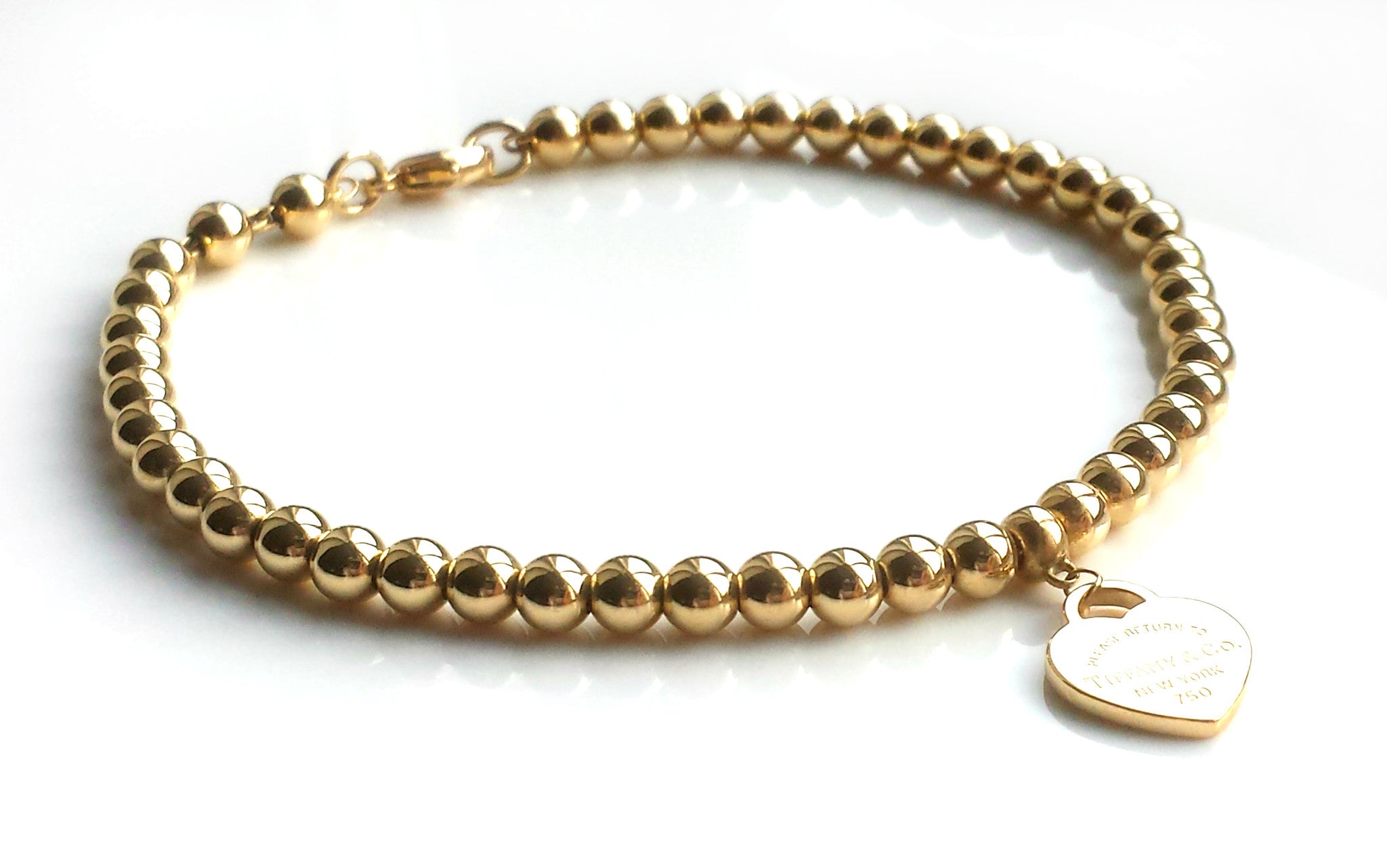 tiffany bead bracelet gold