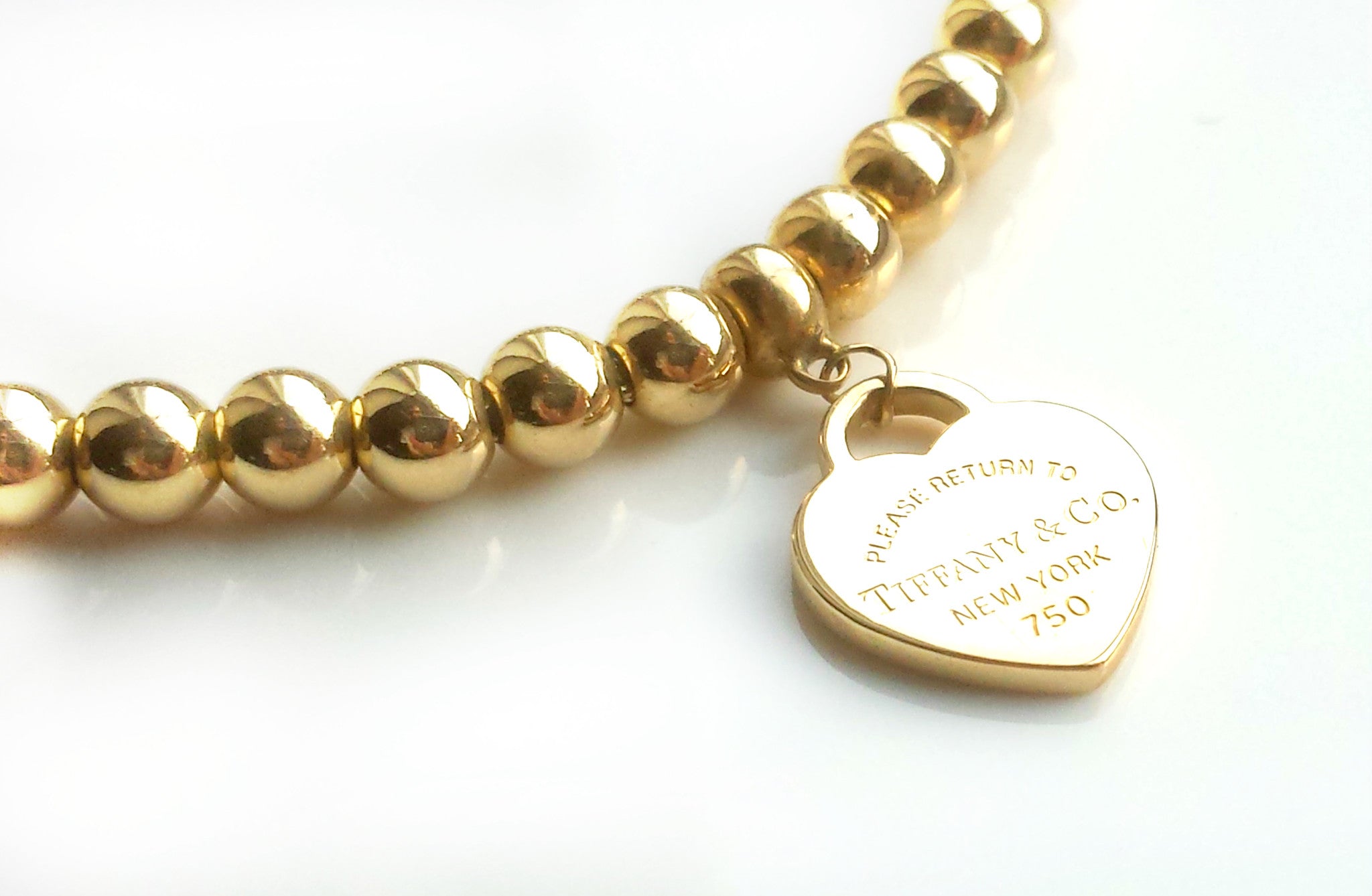 tiffany gold bead bracelet