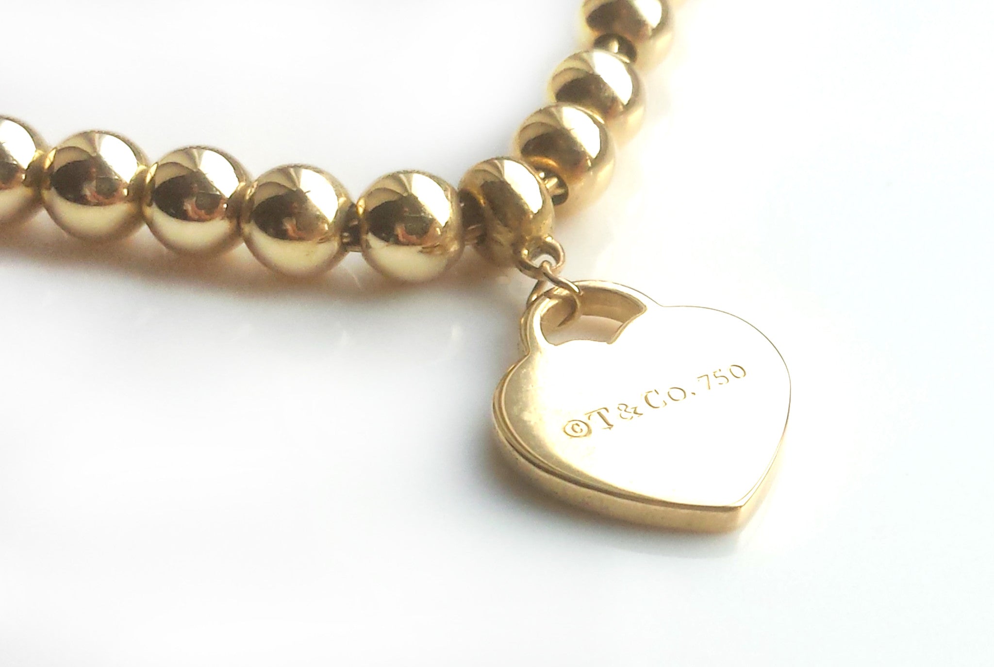 tiffany bead bracelet gold