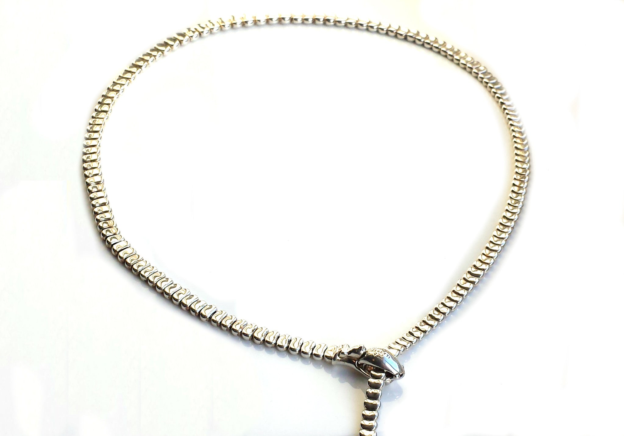 Tiffany & Co. Sterling Silver 28 inch Serpent / Snake Necklace by Pere ...