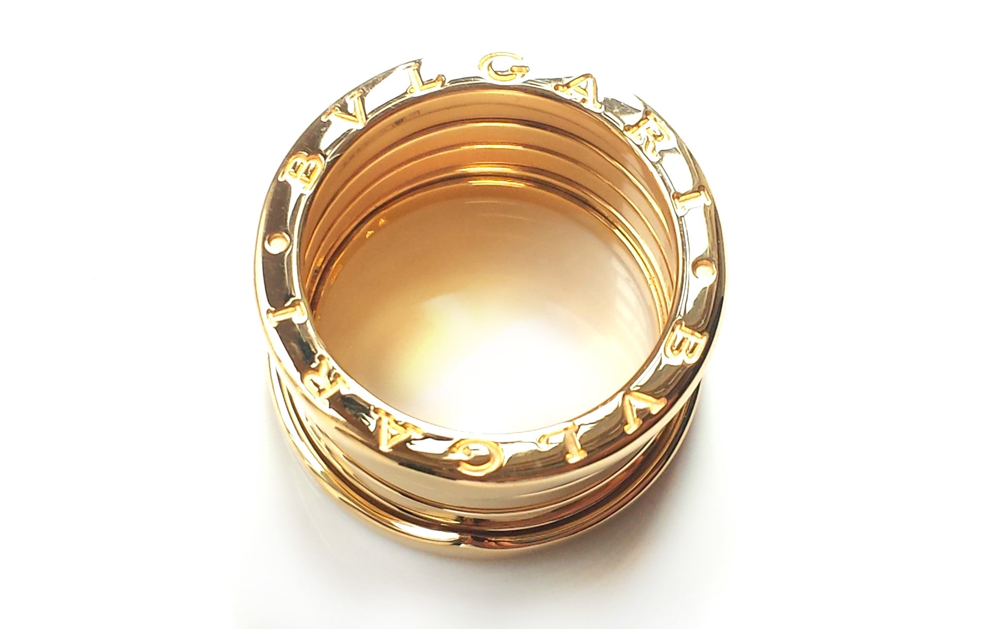 Bulgari Bvlgari BZero1 5 band 18k Yellow Gold Ring Box SZ 57 (Fits P/Q -  Bloomsbury Manor Ltd