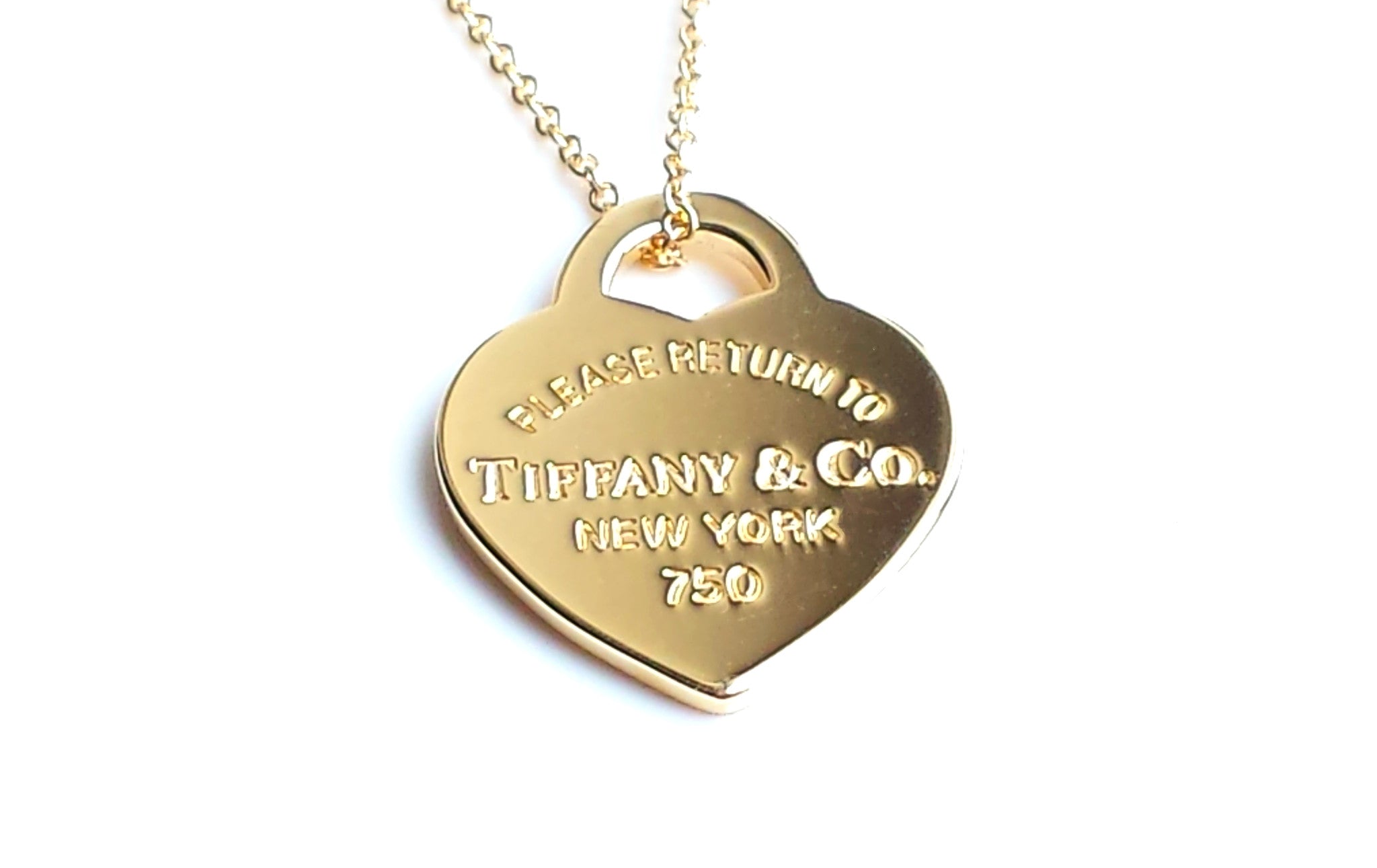 tiffany 18k gold heart necklace