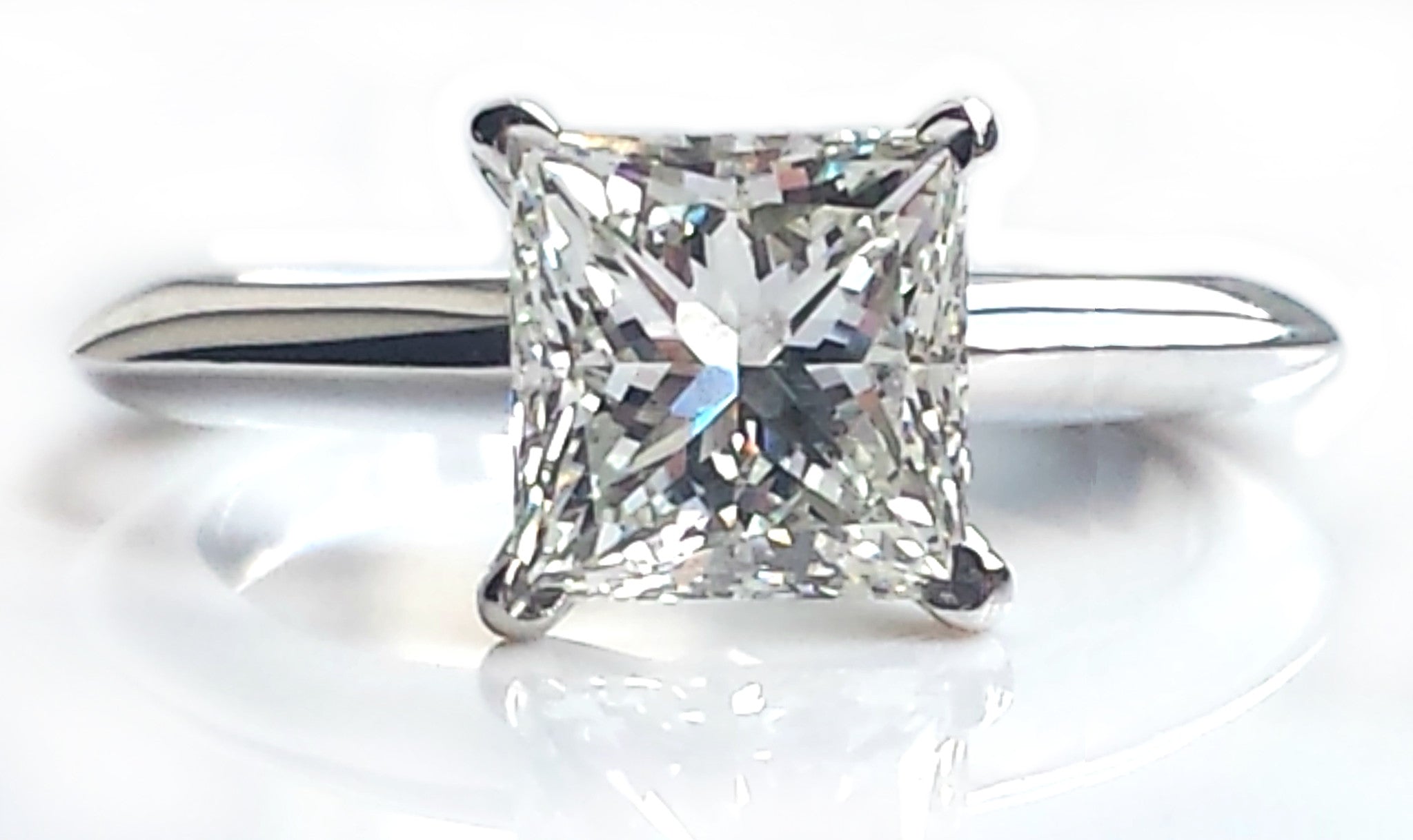  Tiffany  Co 1 52ct I VVS2 Princess  Cut  Square Diamond 