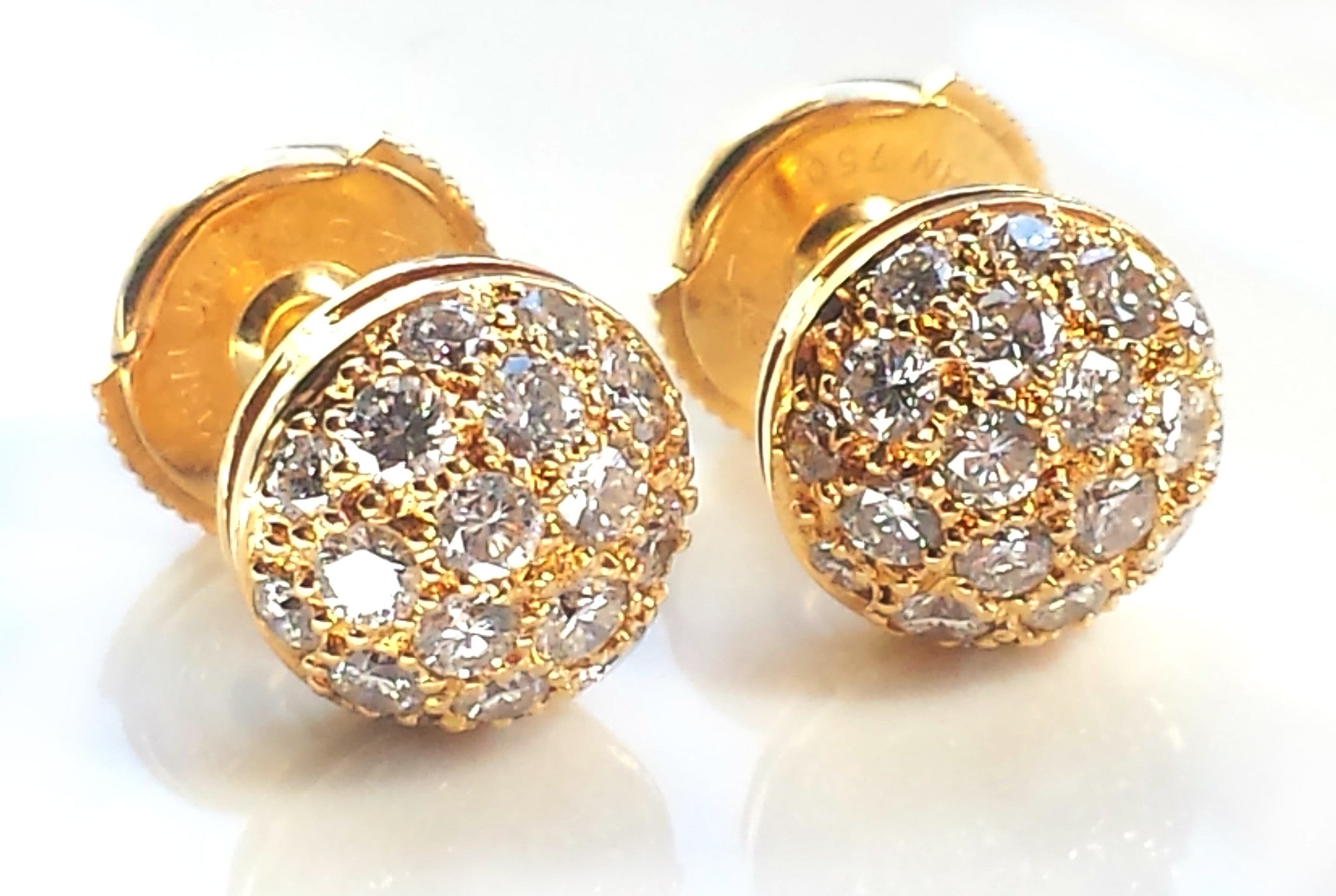 cartier pave diamond earrings