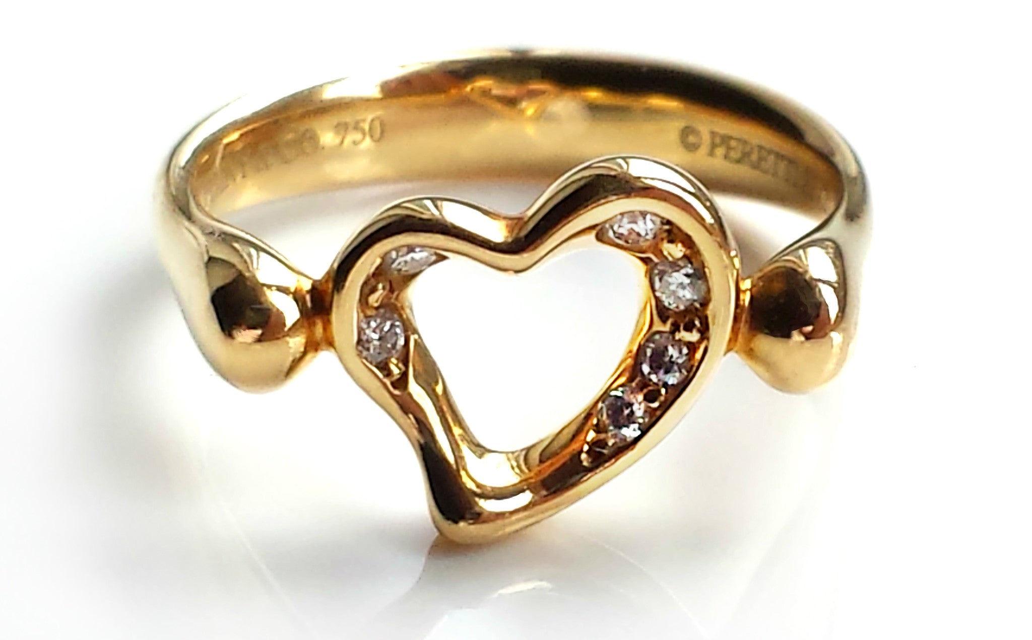 tiffany open heart ring gold