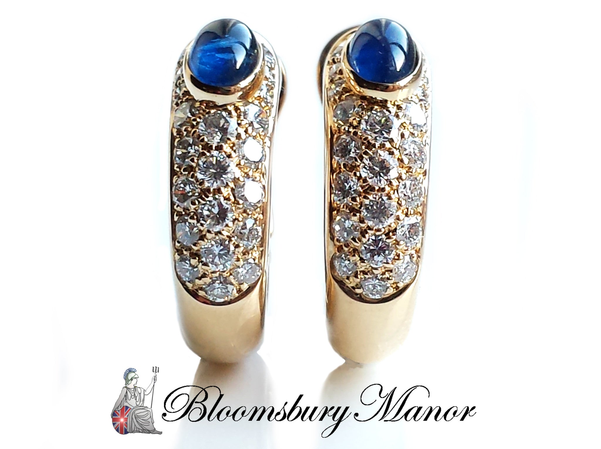 vintage cartier sapphire earrings