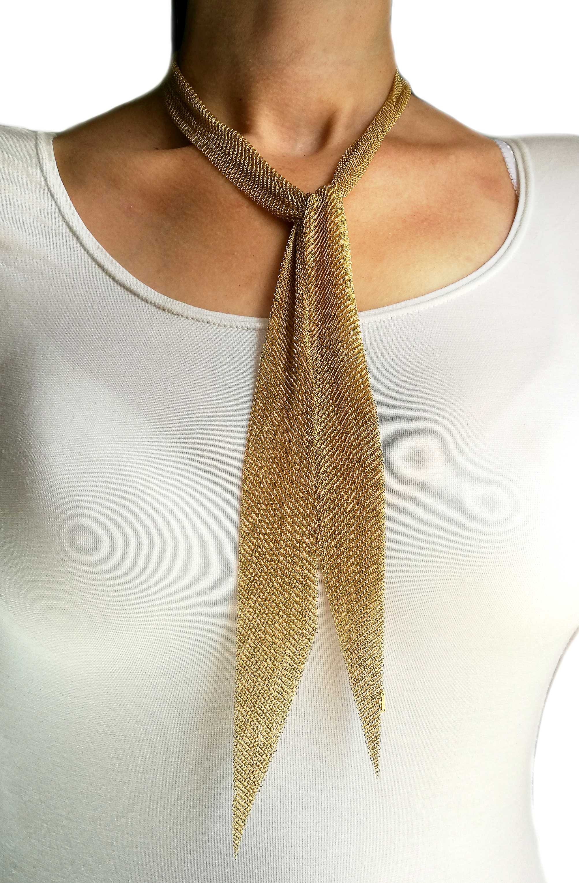 elsa peretti mesh scarf necklace