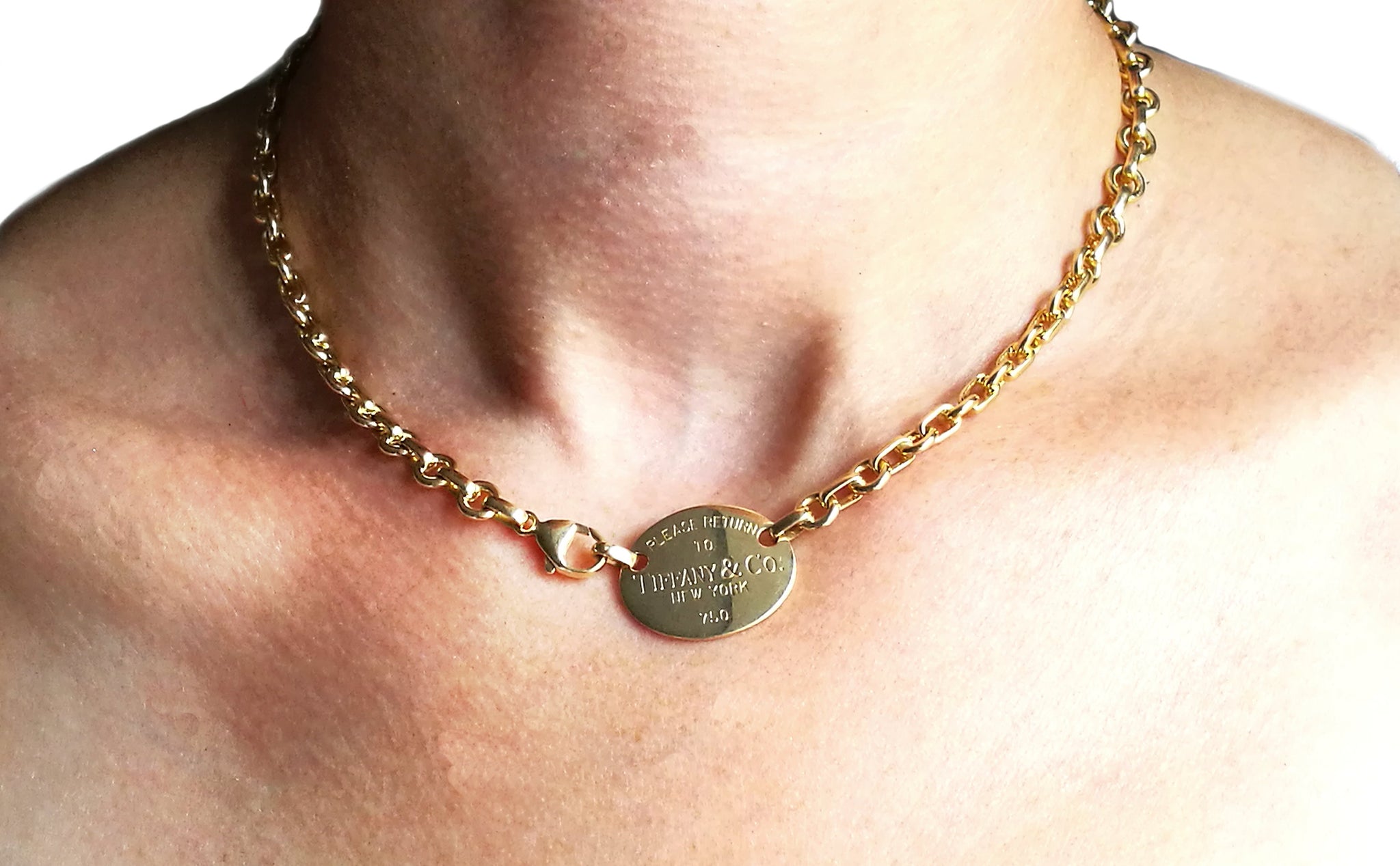 tiffany & co gold choker necklace