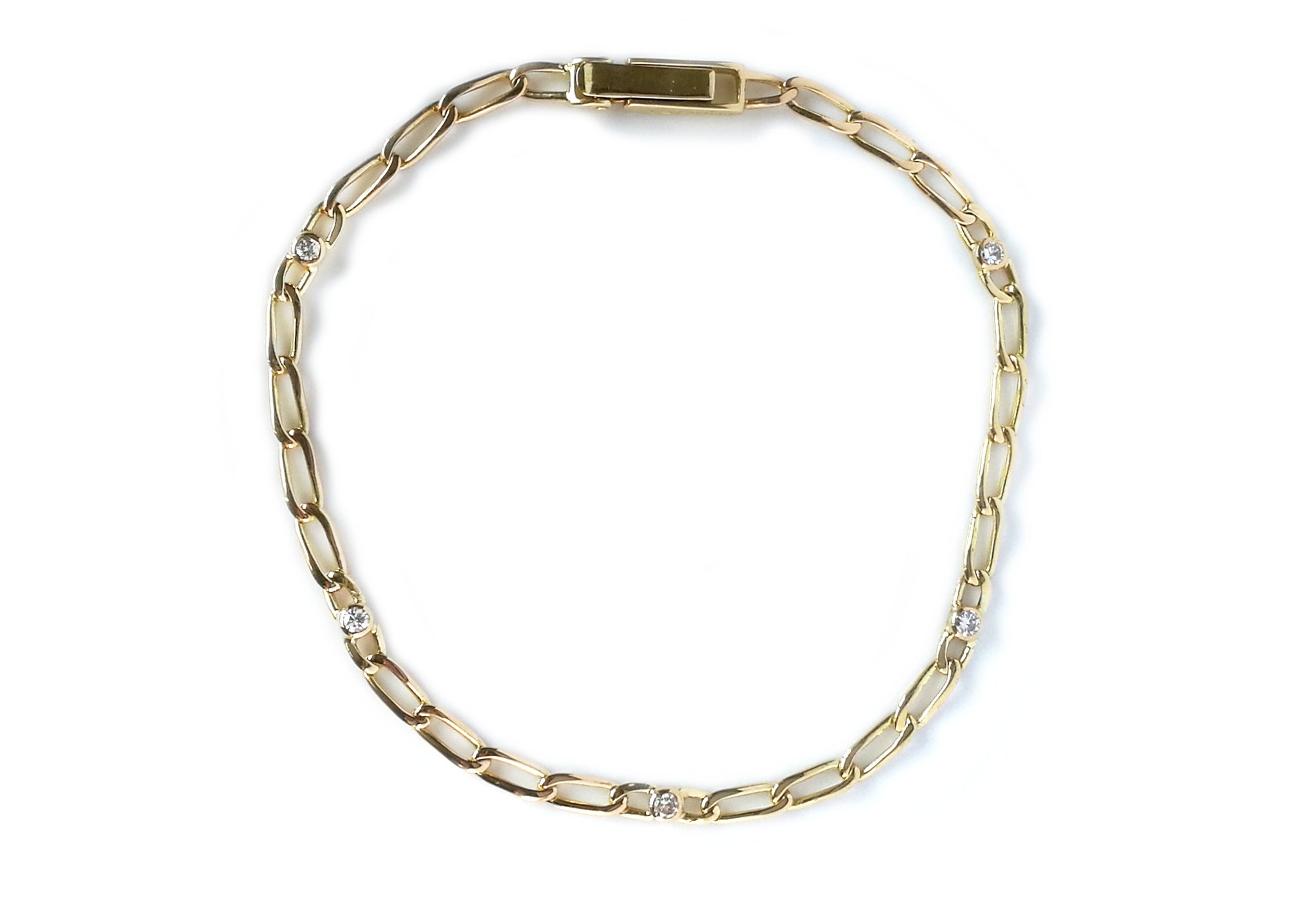 cartier diamond link bracelet