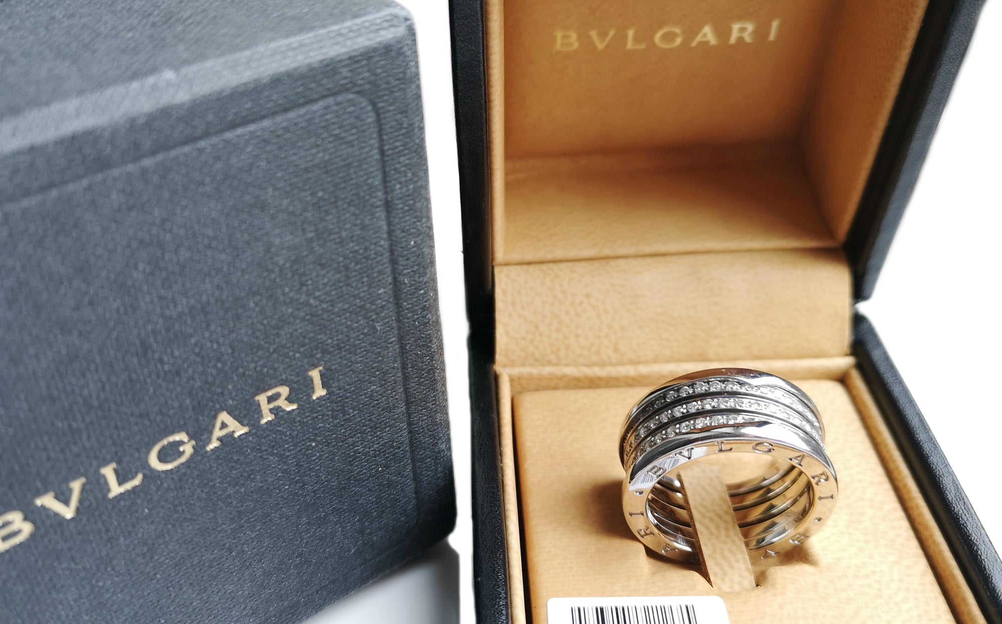 Bulgari Bvlgari 18K White Gold & Diamond 4-Band  Ring, Size 59 -  Bloomsbury Manor Ltd