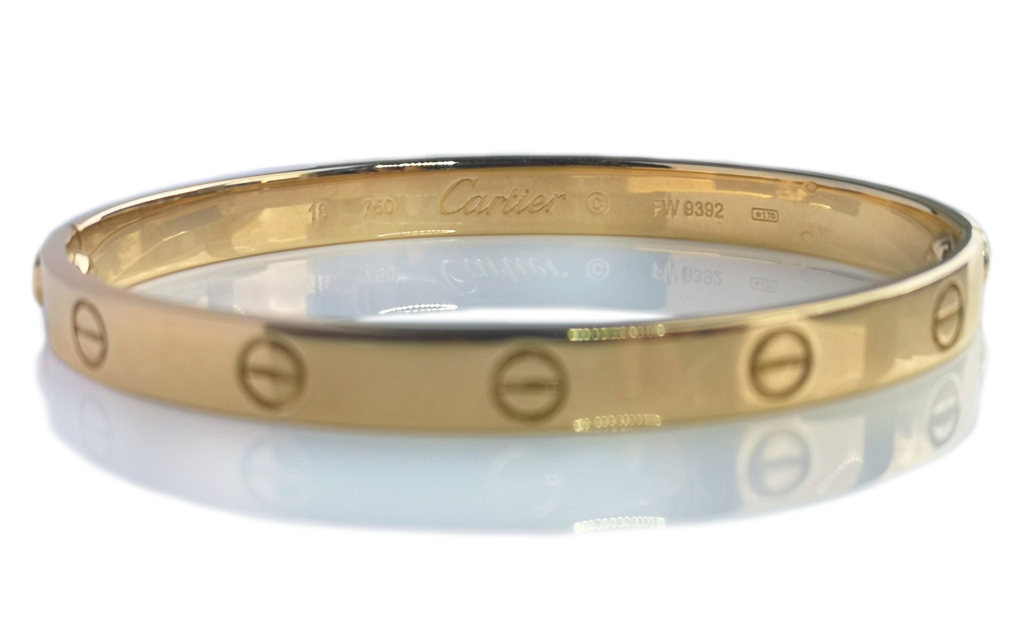 cartier 18k yellow gold love bracelet 18