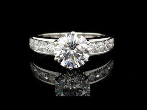 Tiffany & Co. Lucida .79 F VVS2 Diamond Engagement Ring Split Shank Sz 6.5, TIFFANY & CO.