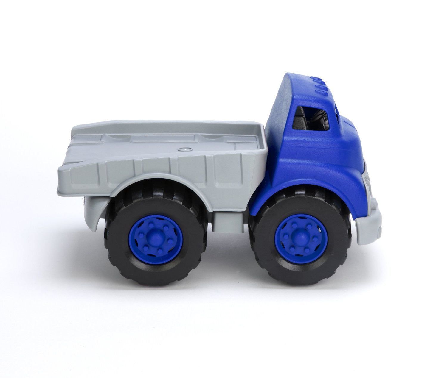 green toys flatbed truck and race car