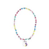 Pink Poppy Rainbow Caticorn Beaded Necklace