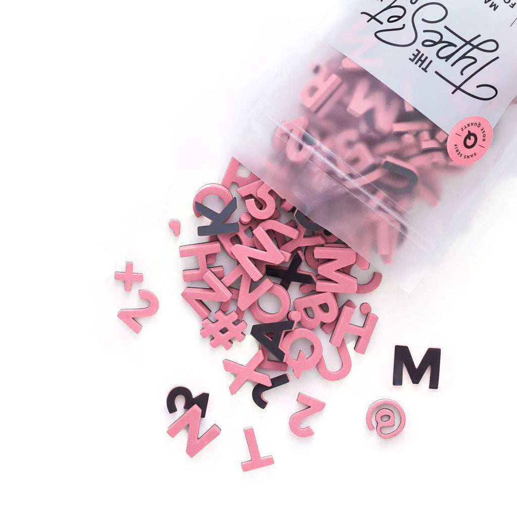 pink magnetic letters