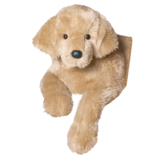 large stuffed golden retriever