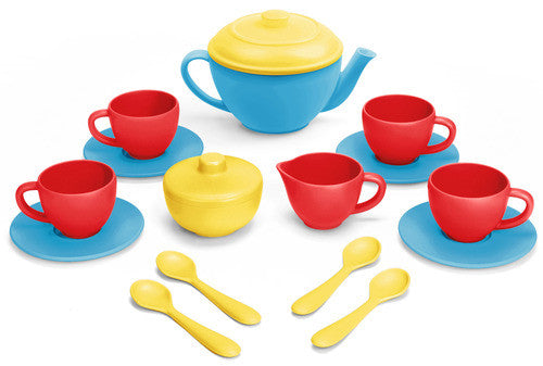 green toys tea set blue