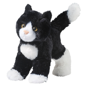 Douglas Snippy Black and White Cat 8"