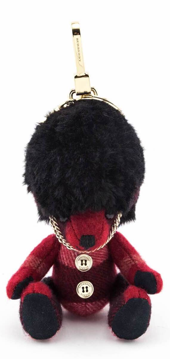Burberry Red Check Cashmere Thomas Busby Bear Charm
