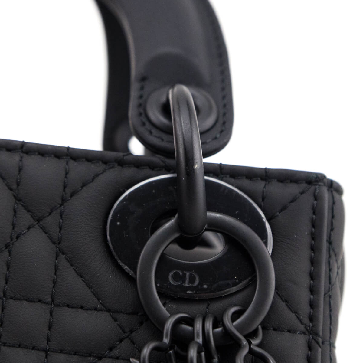 Mini Lady Dior Bag Black Ultramatte Cannage Calfskin  DIOR US