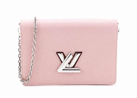 Louis Vuitton Rose Ballerine Epi Twist Belt Chain Wallet