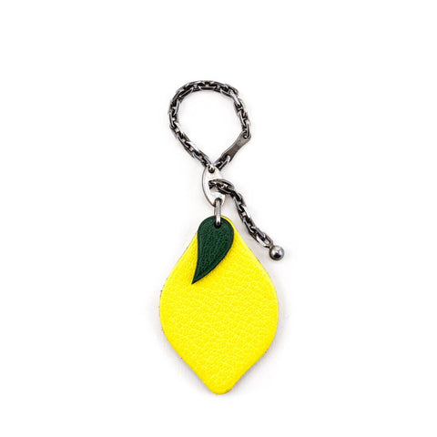 Hermes Cumin Chevre Mysore Lemon Key Chain Bag Charm