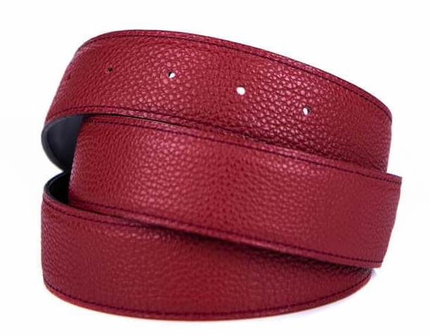 Hermes Red or Brown Clemence Leather Belt Strap Size M 