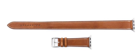 Hermes x Apple Fawn Barenia Double Tour Attelage Watch Band 40 mm