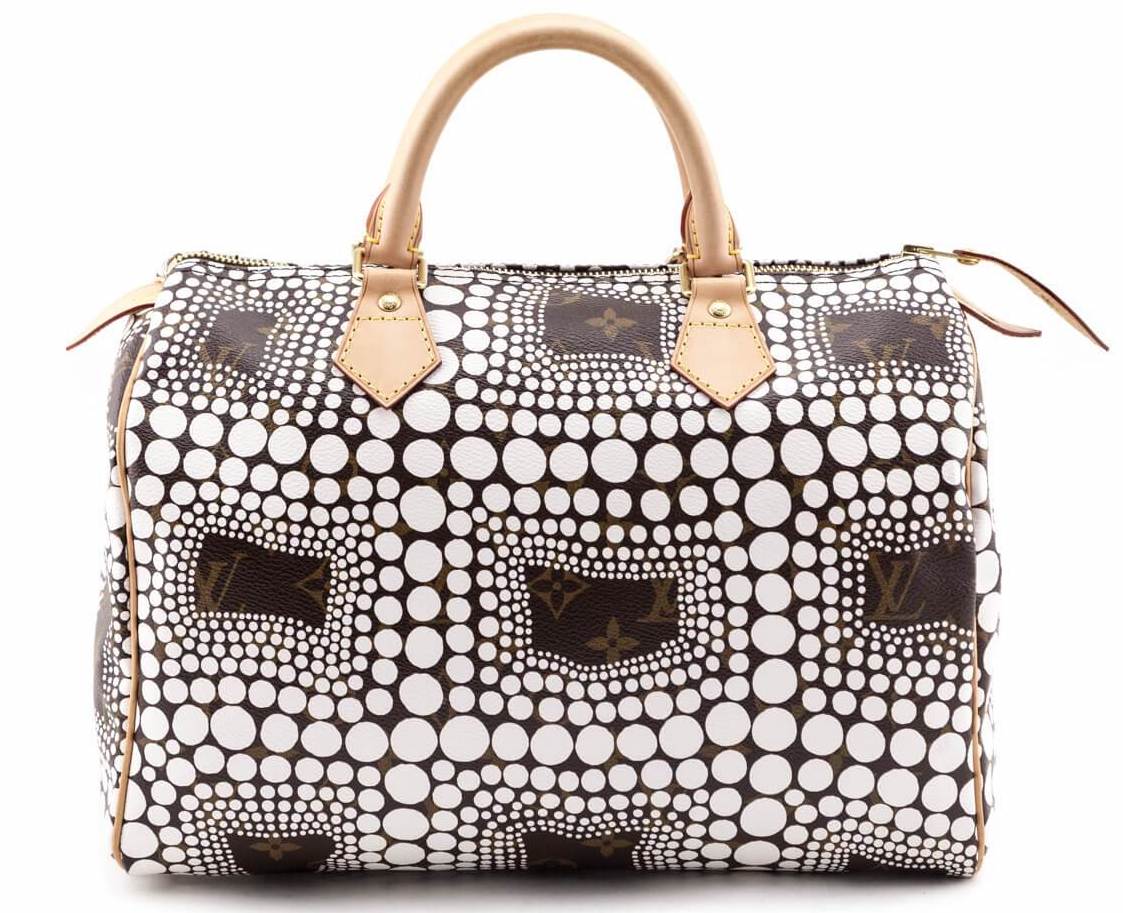 Louis Vuitton Monogram White Kusama Town Speedy 30