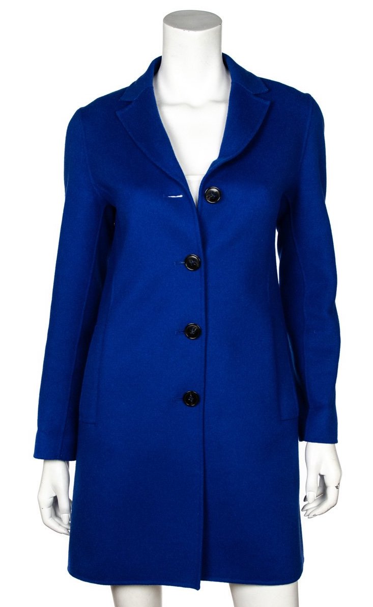 Max Mara Royal Blue Wool Coat Size XXS  | IT 38 