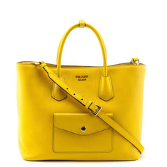 Prada Girasole Saffiano Medium Convertible Pocket Tote