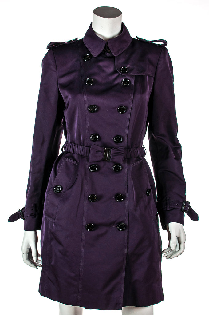 Burberry Purple Trench Coat - Luxury 