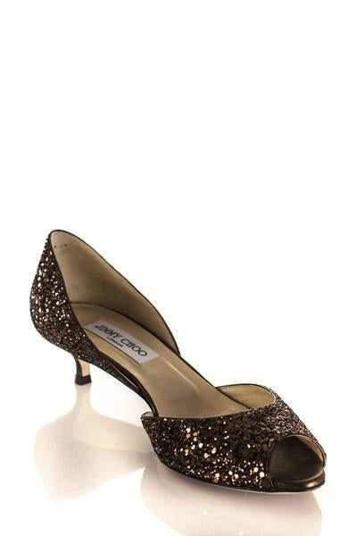 kitten heel peep toe pumps