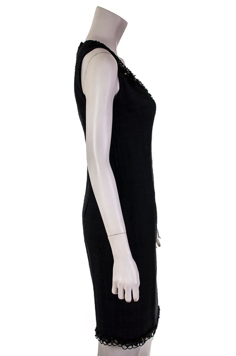 Prada Gray Sleeveless Embellished Dress - Shop Preloved Prada Canada