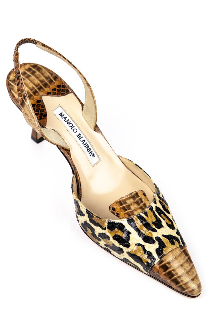 Leopard Print Slingback Pumps