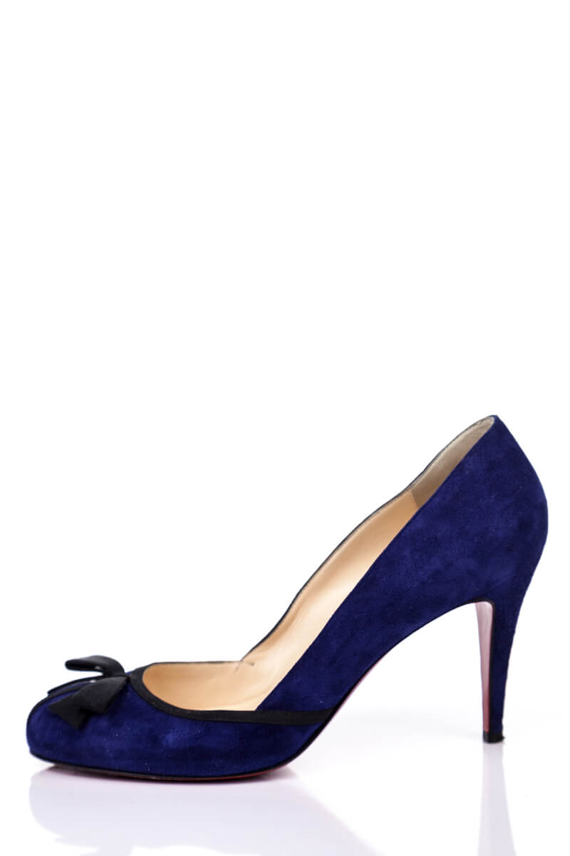 blue suede louboutin
