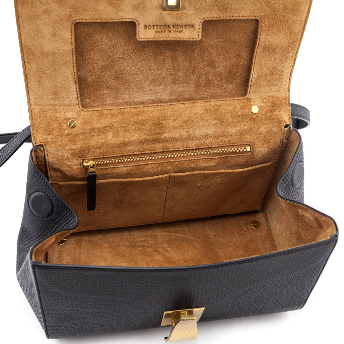 Bottega Veneta Black Textured Calfskin BV Angle Bag - Shop BV Handbags