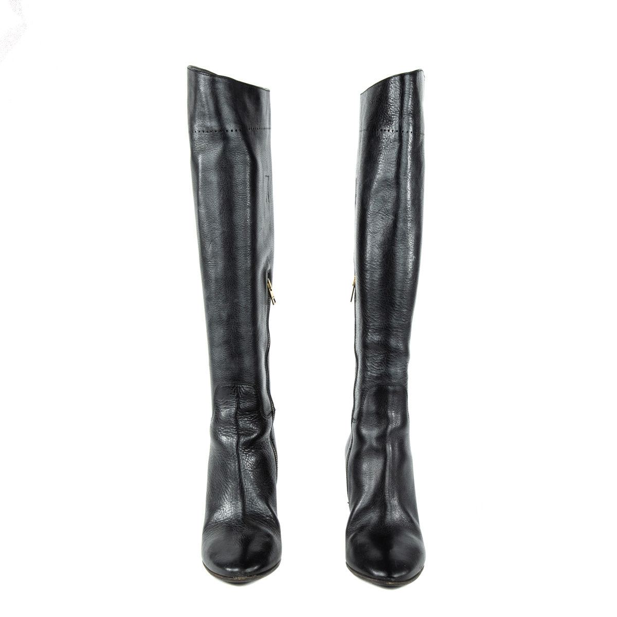 burberry black leather boots