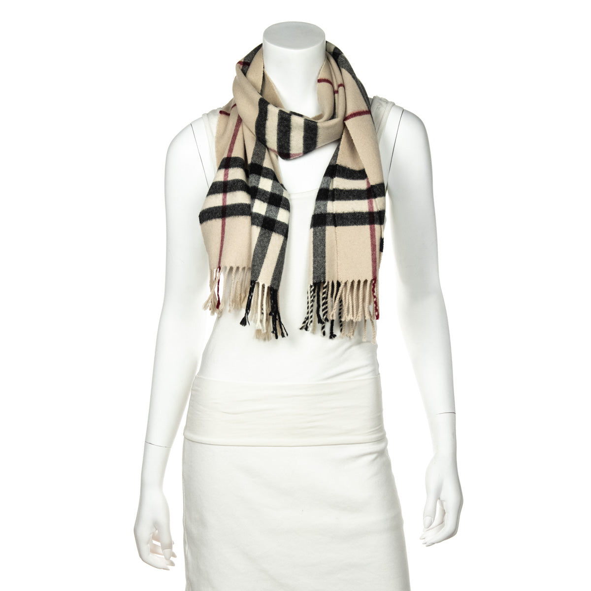 Burberry Check Cashmere Scarf - Shop Authentic Burberry Scarves