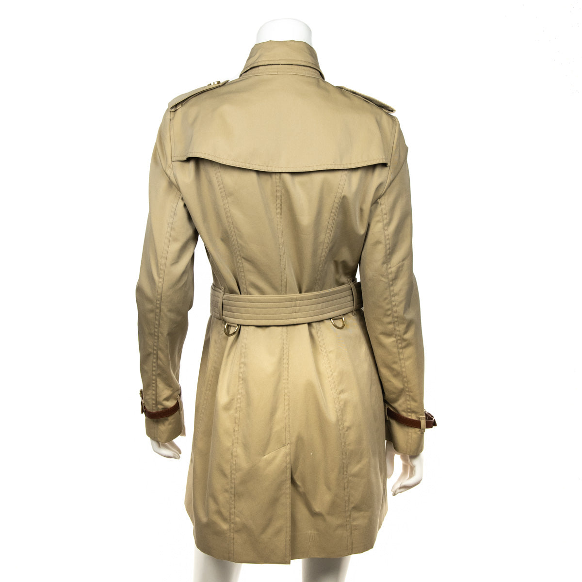 Burberry Honey Sandringham Mid Length Trench Coat