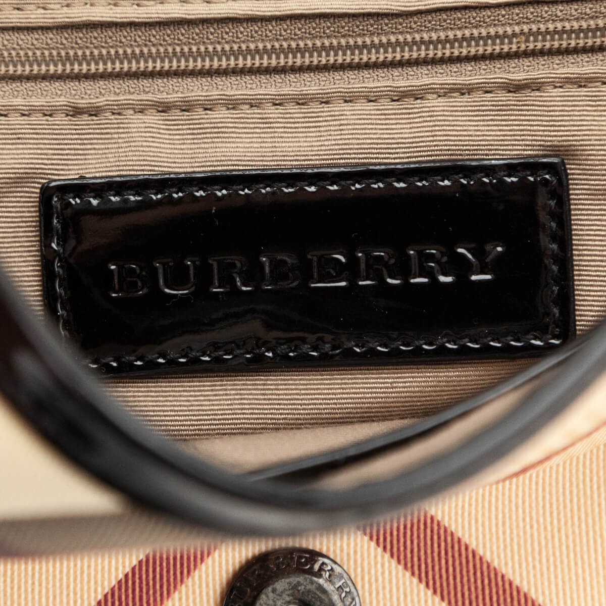 Burberry Supernova Check Black Patent Buckle Crossbody - Shop Burberry