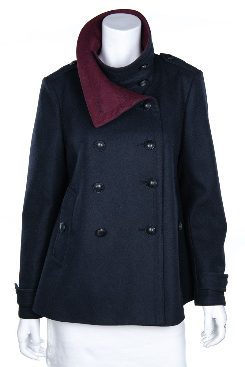 Burberry Brit Navy wool Peacoat - Shop Luxury Designer Outerwear